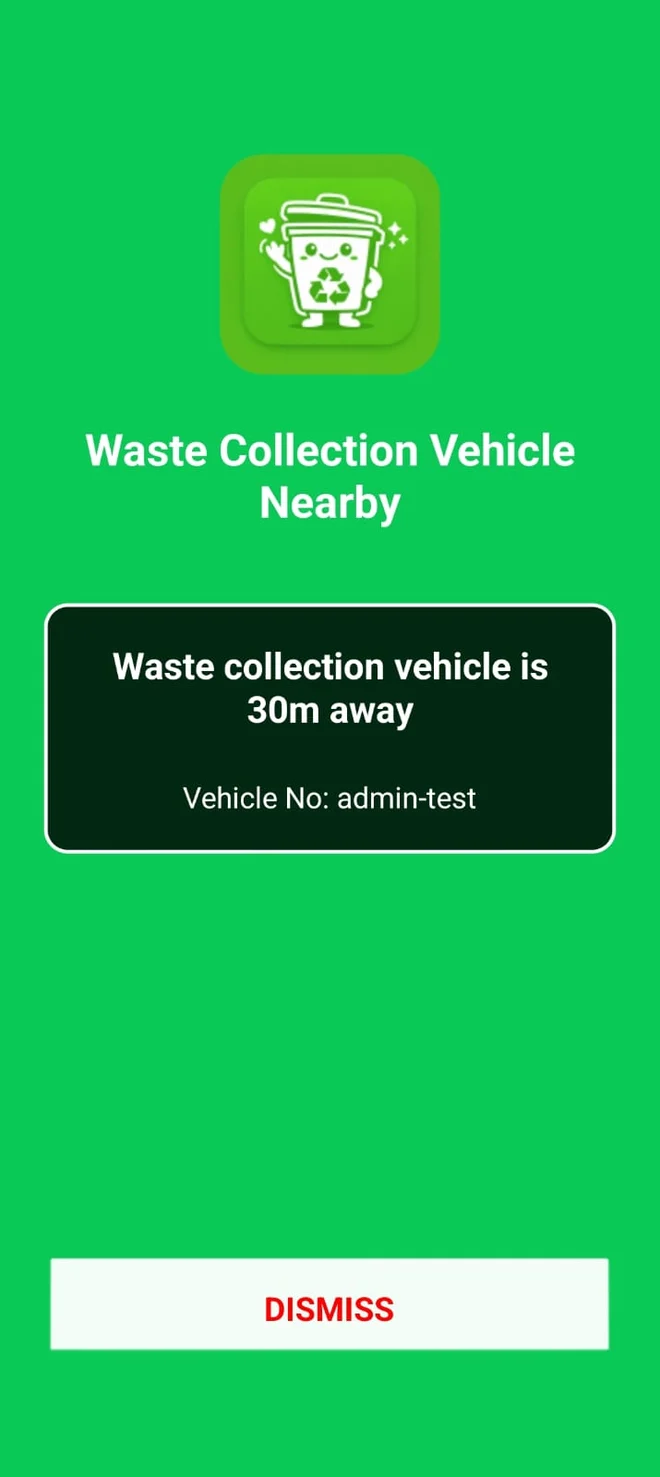 Trashbuddy mobile app screen